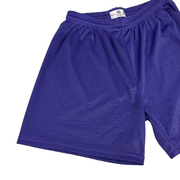 Badger Ladies Purple Mesh Athletic Shorts Size M Lightweight Lined Elastic Waist - Picture 2 of 7